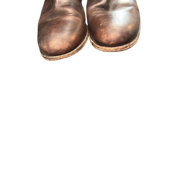 Frye Brown Zip Up Melissa Button Leather Harness Equestrian Riding Boots Size 9 - Picture 3 of 9